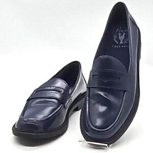 Cole Haan Leather Penny Loafers Shoes Women's SIZE 6 B Pinch Maine Classic Blue